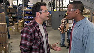 Two employees in an argument in the conflict resolution training video