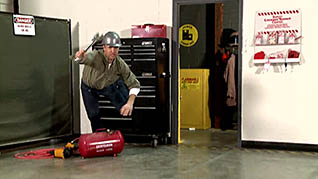 Preventing slips, trips, and falls in an industrial setting