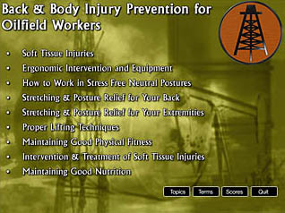 course safety oilfield prevention injury workers body format training