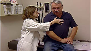 A man getting a check-up