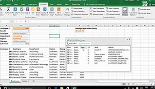 A screenshot of a database on Excel