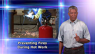 A man talking about how to prevent fires