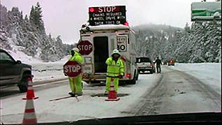 First responders at an accident