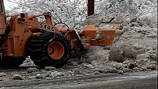 Working with large snow removal vehicles