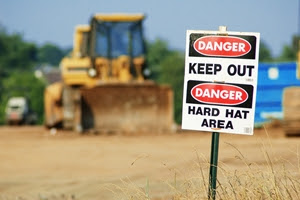 construction site with workers