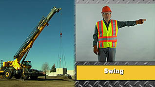 How to signal swing to a crane