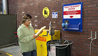 Woman doing inspection