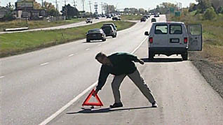 Safety procedures needed when a cargo van breaks down