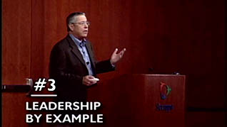 Screenshot of a man speaking in the how to be an ethical leader video