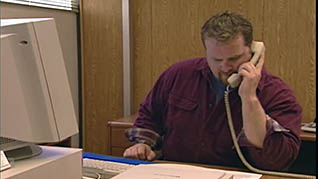 A man taking a phone call