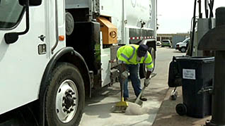 A man using spill prevention