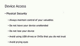 A slide on device access