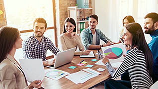 People talking in a meeting