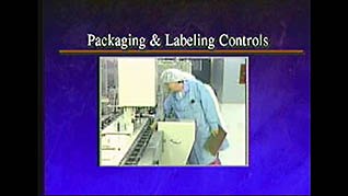 A man uses packaging labels in accordance with good manufacturing practices