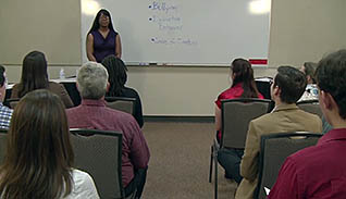 A picture of a classroom in session