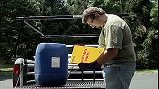 A man reading insructions