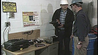 Two men discussing the importance of electrical safety