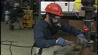 Using personal protective HAZWOPER equipment indoors