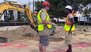 Two men on a jobsite