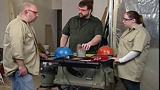 Construction workers on a site