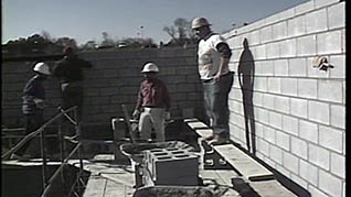 Men scaffolding
