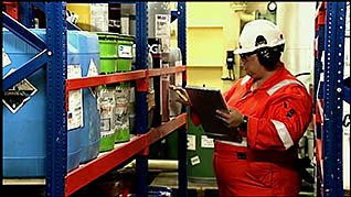 Man reading hazardous material labels