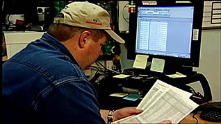 A man going over medical records