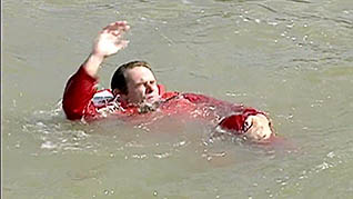 A man drowning