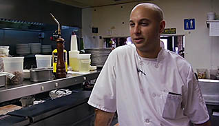 Man talking in chef's uniform