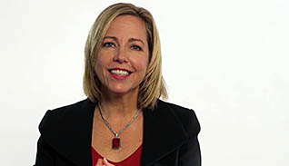 Woman talking with white background