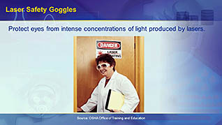 Laser safety goggles