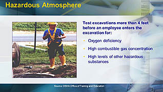 A slide about hazardous atmospheres
