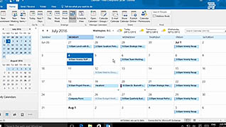 Microsoft Outlook calendar