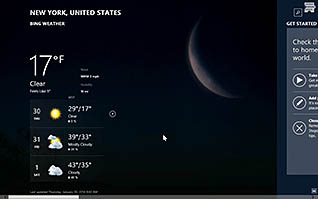 The Windows weather app