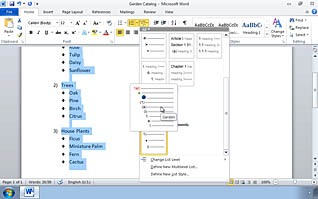 Creating customized bullet points in Microsoft Word 2010