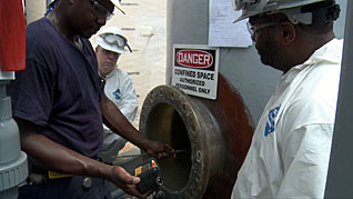 Men working on a site