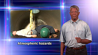 Man talking about atmospheric hazard