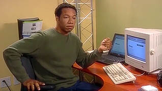 A man using the computer